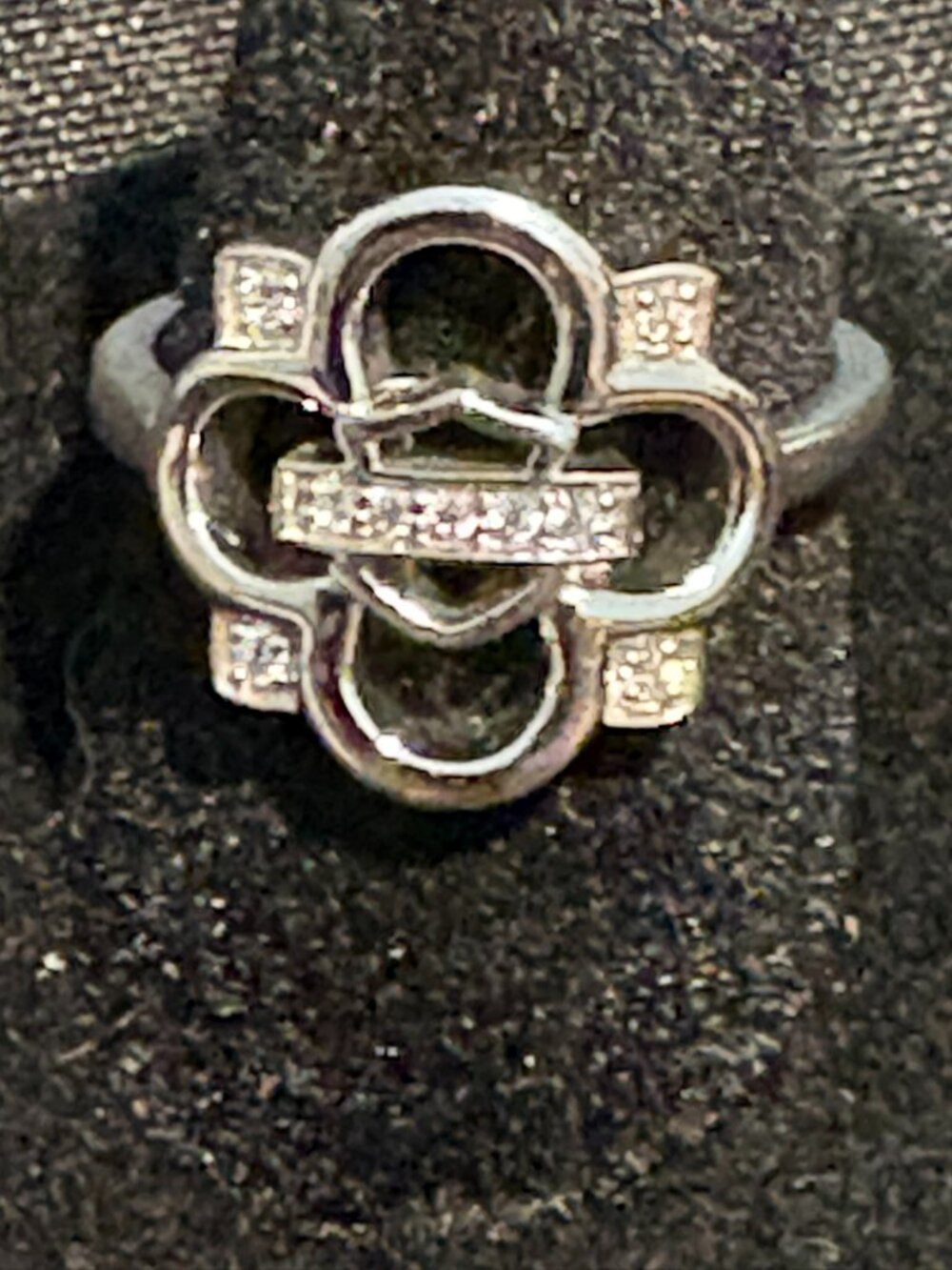 HARLEY DAVIDSON BLING BAR & SHELD STERLING SILVER RING